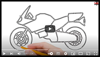 How to Draw a Motorcycle Step by Step Easy for Beginners/Kids