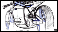 Drawing a Motorcycle in Perspective