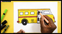 Very Easy Way to Draw Bus 