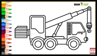 How to Draw Crane Truck