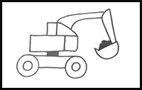 How to Draw an Excavator