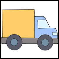 How to Draw a Big Truck for Kindergarten