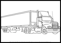 How to Draw a Truck and Trailer