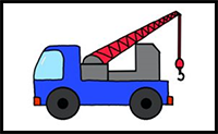 How to Draw a Crane Truck Easy