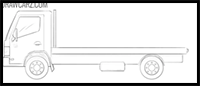 How to Draw a Flatbed Truck