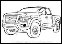 How to Draw Nissan Titan Warrior Truck