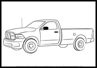 How to Draw a Pickup Truck