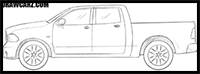 How to draw a Dodge Ram