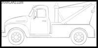 how to draw a Tow Truck