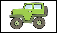 How to Draw an Easy Jeep