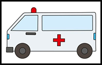 How to Draw an Ambulance Tutorial with Free Ambulance Printable