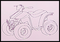 How to Draw an ATV (All Terrain Vehicle)