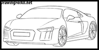 How to Draw an Audi R8