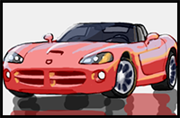 How to Draw a Dodge Viper Car