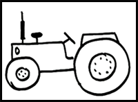 How to Draw Tractor Easily