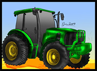 How to Draw a Tractor