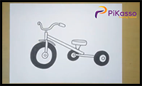 Tricycle Easy Drawing Tutorial