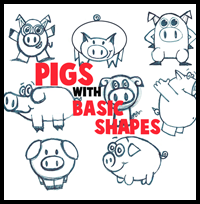 Massive Guide to Drawing Cartoon Pigs with Simple Shapes