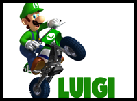 How to Draw Luigi Riding Motorcycle from Mario Kart