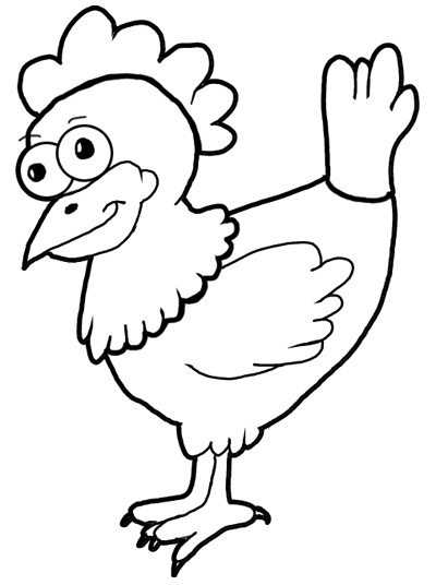 cute cartoon characters coloring pages. How to Draw a Cartoon Chicken