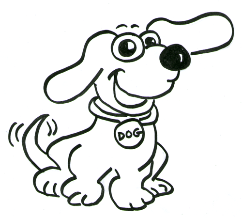 cartoon dog running. PRINT OUT THIS CARTOON DOG AS