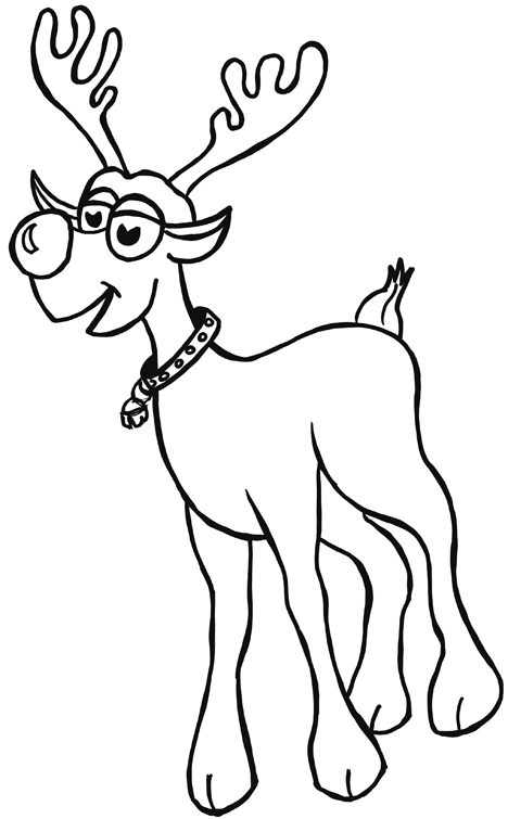 a Reindeer Coloring Page