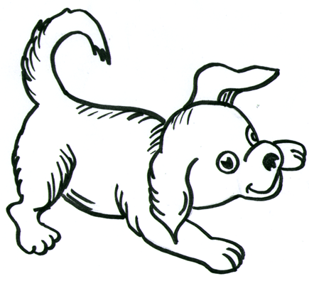 cartoon dog running. to draw a cartoon dog or