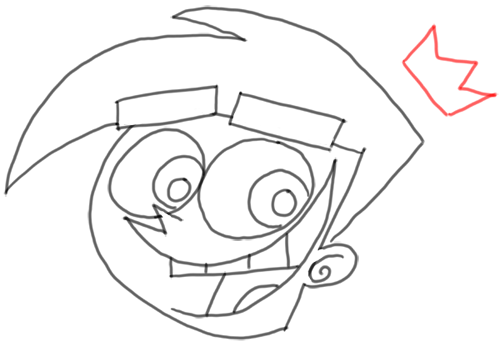 Draw Timmy Turner   Parents on How To Draw Cosmo From Fairly Odd Parents   Step By Step Drawing