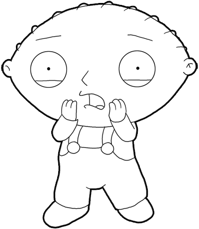 Family  Coloring on How To Draw Stewie From Family Guy   Step By Step Drawing Lesson