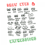 Drawing Cartoon Facial Expressions : How to Draw Eyes Expressions Step by Step Lesson