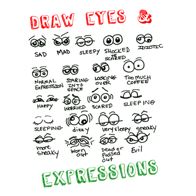 Drawing Cartoon Facial Expressions How to Draw Eyes Expressions for Wanna
