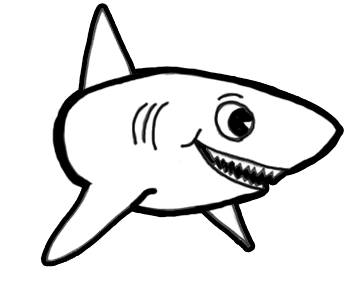 Shark Coloring on Howtodrawashark3 How To Draw Sharks With Cartoon Shark Drawing Lesson