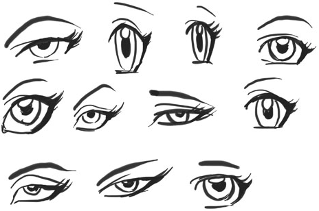 anime eyes drawing. female / girl anime eyes