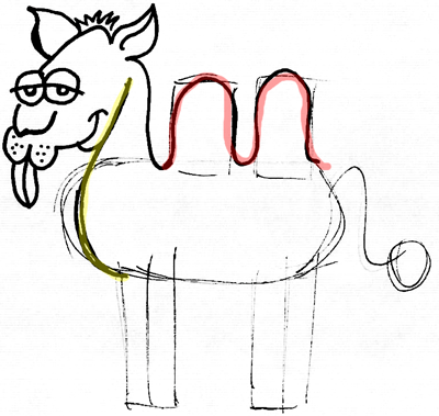 how to draw a cartoon camel