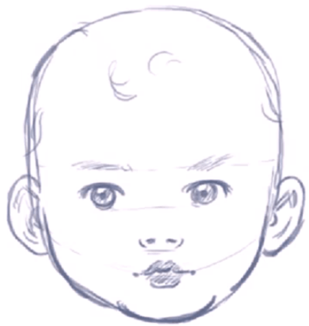 Baby Coloring Pages on Step Finished Baby How To Draw A Babys Face   Head With Step By Step