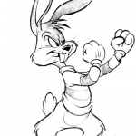 How to Draw Cartoon Bunny Rabbit Boxing with Easy Step by Step Lesson