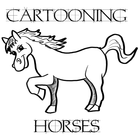 Cartoons Characters on Step Finished Cartoon Horses How To Draw Cartoon Horses With Easy Step