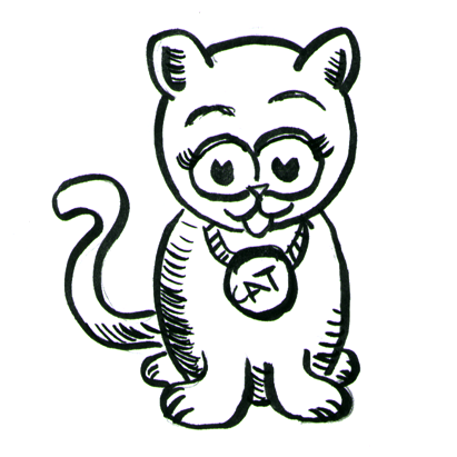 black cat cartoon. How to Draw Cartoon Kittens