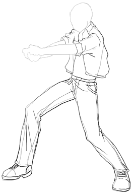 Anime Male Poses Coloring Pages