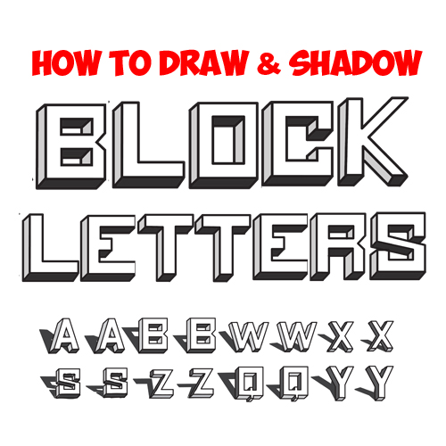 shading letters Archives How to Draw Step by Step Drawing Tutorials
