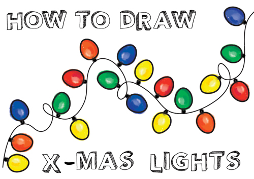 how to draw christmas lights Archives - How to Draw Step by Step