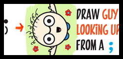 How To Draw Cute Cartoon Characters From Semicolons Easy Step By Step ...