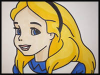 How to Draw Alice from Alice in Wonderland Step By Step