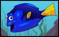 How to Draw Dory from Finding Nemo