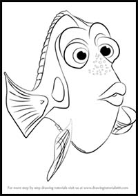 How to Draw Disney's and Pixar's Finding Nemo and Finding Dory Cartoon ...