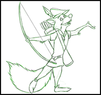 Drawing Robin Hood (From Disney's Robin Hood)