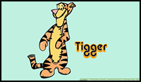 How to Draw Tigger from Winnie the Pooh