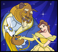 How to Draw Beauty and the Beast