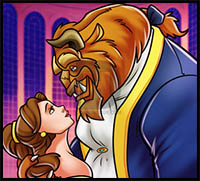 How to Draw Belle and Beast 