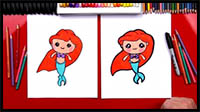 How to Draw Ariel from Disney Little Mermaid